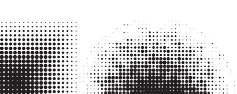 Halftone dots in varying sizes