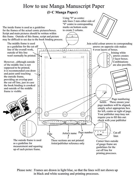 Manga manuscript template selection