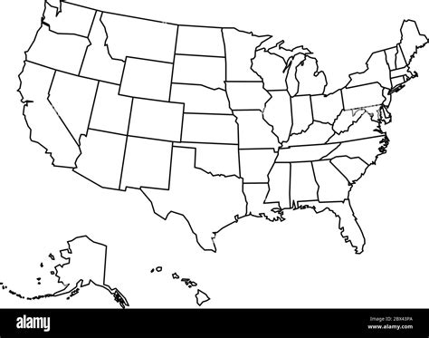 Black and white outline of a state map