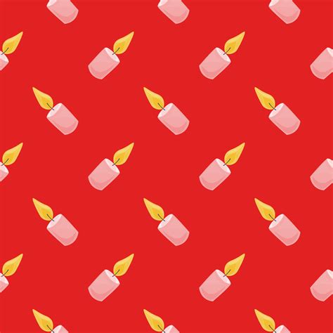 Illustration showing a candle collection packaging with a custom seamless pattern