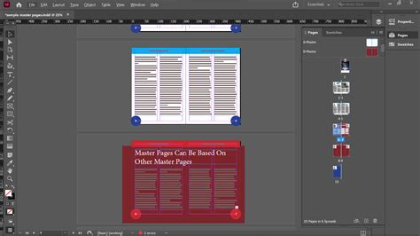 InDesign Master Pages example