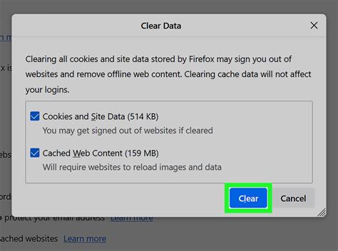 Browser cookies and cache