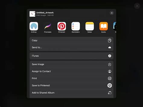 Infographic summarizing Procreate export file types and their uses
