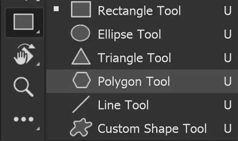 Photoshop Polygon Tool Options Bar