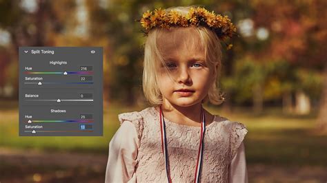 Photoshop Camera Raw filter split toning panel