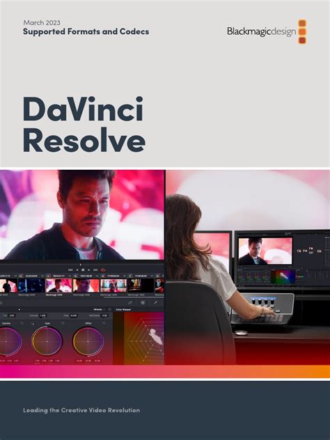 DaVinci Resolve Codec Support Diagram