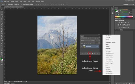 Photoshop Layers panel showing an adjustment layer with a layer mask applied