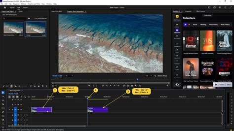 Timeline showing a duplicated video clip with one layer above the other