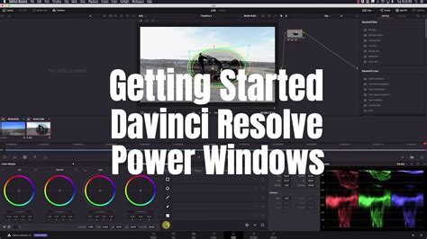 DaVinci Resolve Power Window showing a mask tracking a moving object