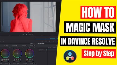 DaVinci Resolve Fusion page showing Magic Mask node connected