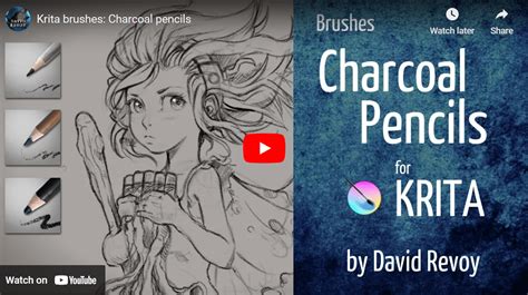 David Revoy sketching with a textured pencil brush