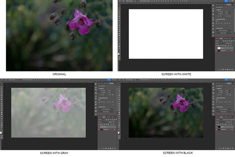 Screen blending mode example