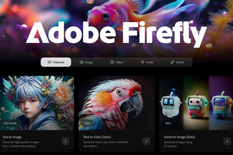 Adobe Firefly AI cartoon generation interface