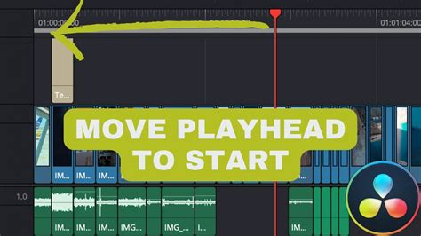 DaVinci Resolve timeline with playhead