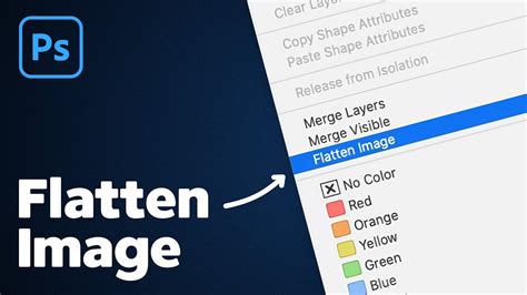 Comparison of file sizes before and after flattening layers in Photoshop