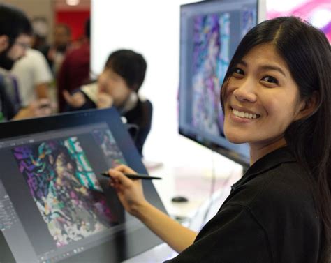 Student using a drawing tablet with Clip Studio Paint