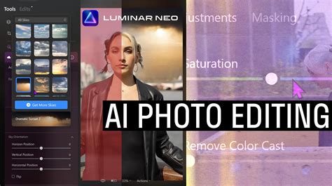 Luminar Neo software interface with AI tools