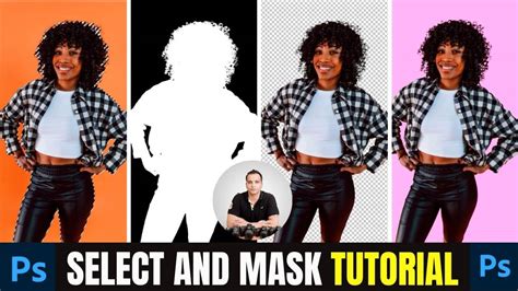 Demonstration of a complex hair selection using Select and Mask