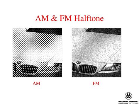 Amplitude-modulated (AM) halftone dots