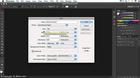 Photoshop Canvas Size dialog box