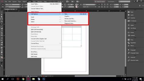 InDesign table cell text rotation options