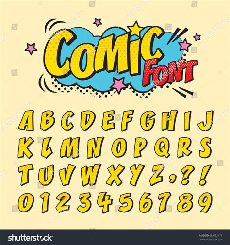 Illustrative example of bubble letters in a comic book style