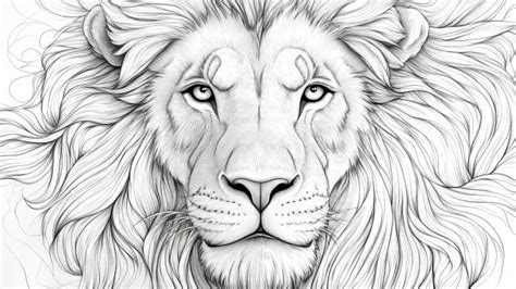 A digital sketch of a lion's face in progress