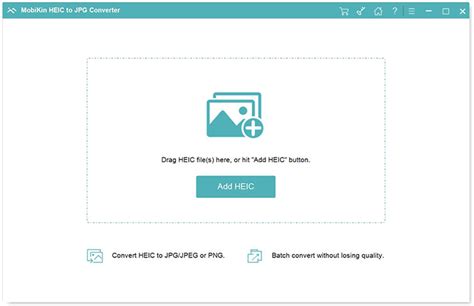 Screenshot of an online HEIC to JPG converter with drag-and-drop functionality