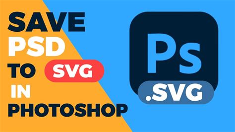 Photoshop Export As dialog with SVG selected