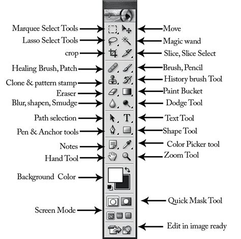 Photoshop interface showing various selection tools