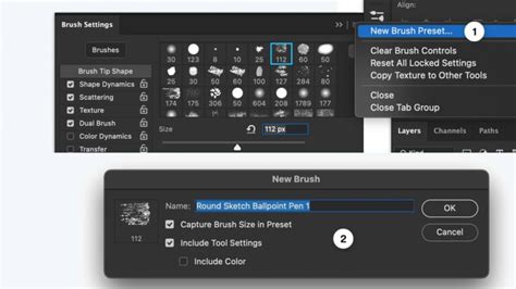 Photoshop right-click brush menu