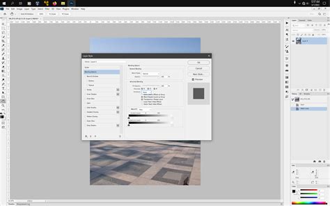 Adobe Photoshop Blend If sliders adjusting transparency