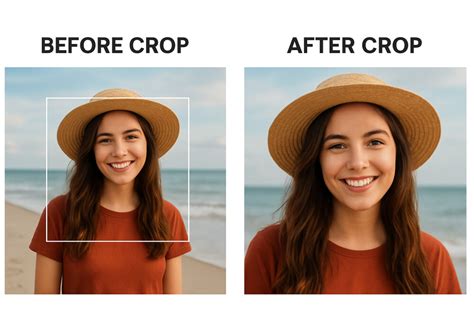 Before and after image cropping for stencil