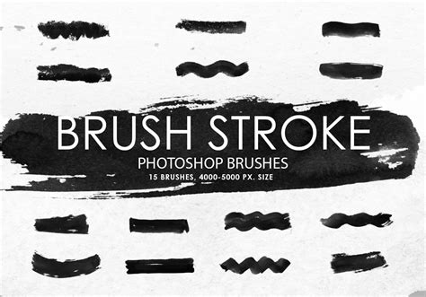 Close-up of various Photoshop brush shapes and textures