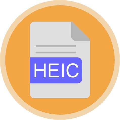 Illustration showing the HEIC file format icon