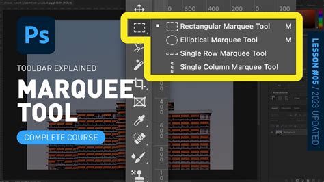 Photoshop Elliptical Marquee Tool in Toolbar