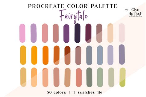 Procreate color palette with a solid color fill
