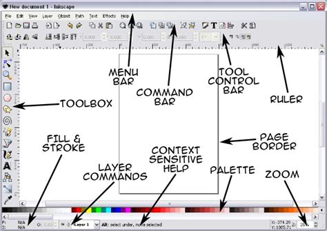 Inkscape interface with various tools visible