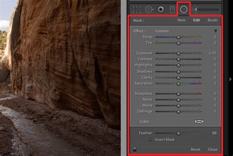 Lightroom Classic Radial Filter tool example