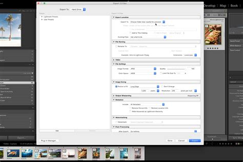 Lightroom Classic Export dialogue