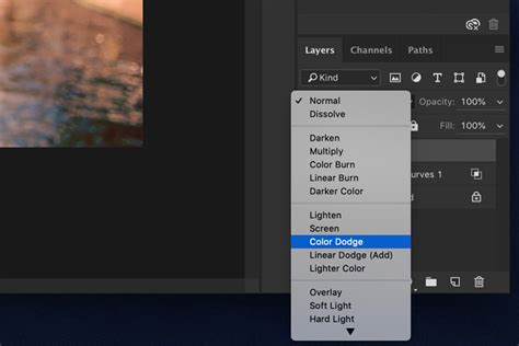 Photoshop screenshot showing the Brush Tool mode set to 