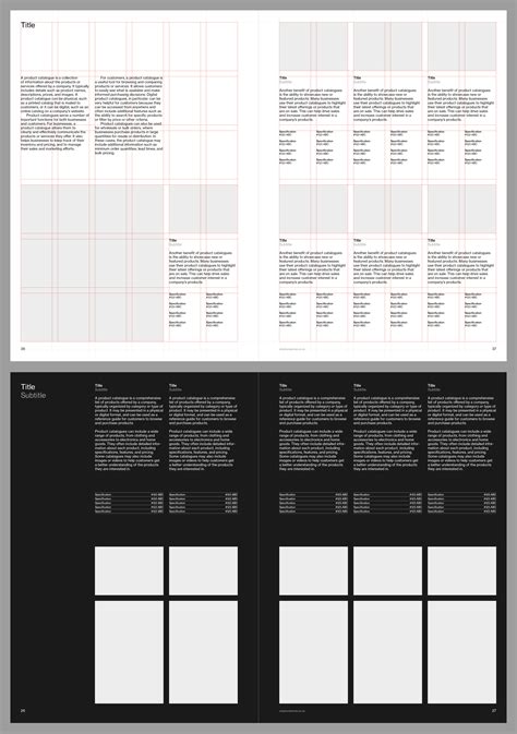 Example of a grid system in InDesign