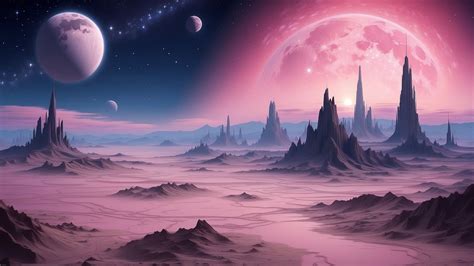 A composite image showing a model placed on a fantastical alien planet background
