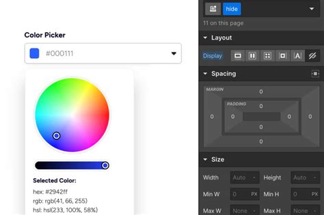 Photoshop Color Picker interface with sliders and color field
