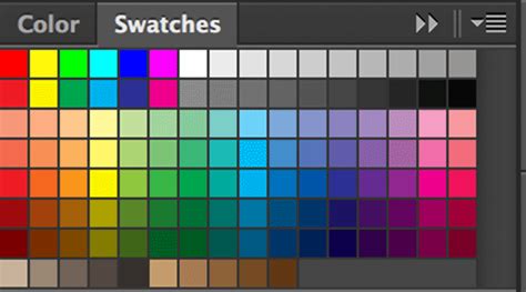 Photoshop Swatches Palette with custom colors