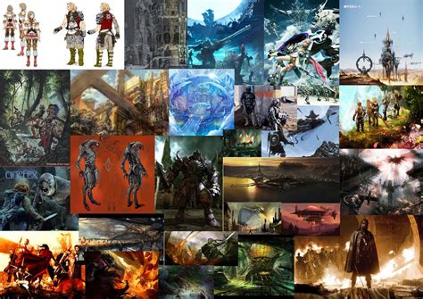 Mood board for concept art