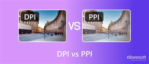 Infographic explaining DPI and PPI
