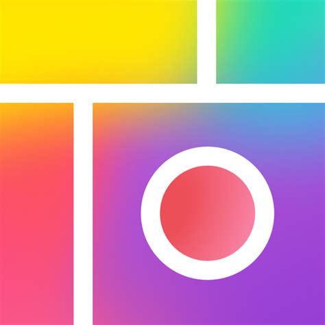 Screenshot of PicCollage app interface with creative collage examples