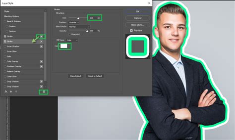 Outline selection for removal in Photoshop