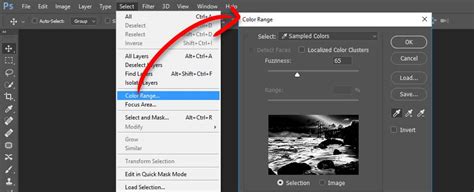 Photoshop Select Color Range dialog box